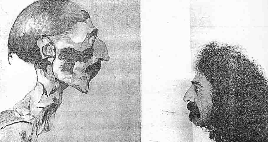 Photo of Henderson and self-portrait